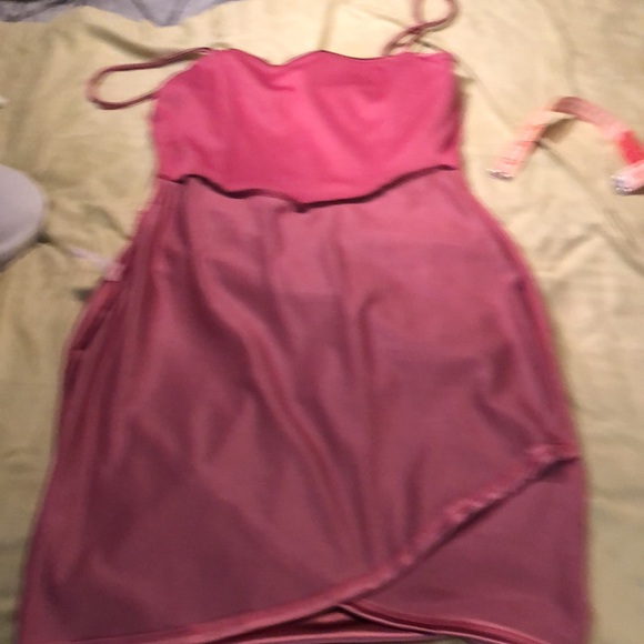 Windsor bodycon dress in mauve/sz Med/ spaghetti straps/ruched/ style #GD l4399 - Picture 10 of 12